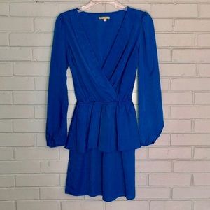 Gianni Bini Royal Blue Faux Wrap Dress